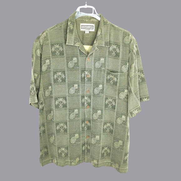 Jaimaca Jaxx Hawaiian Shirt XX Large Pineapple Green - Picture 1 of 6